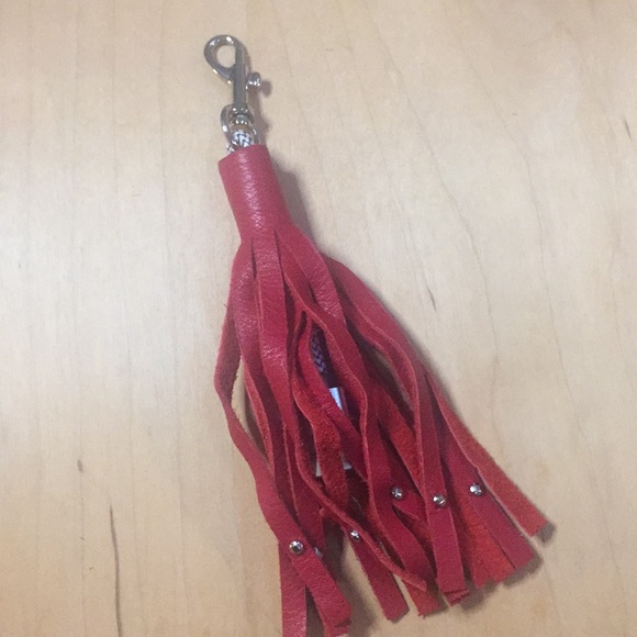 Free People Leather Tassel iPhone Charger keychain - Picture 3 of 6